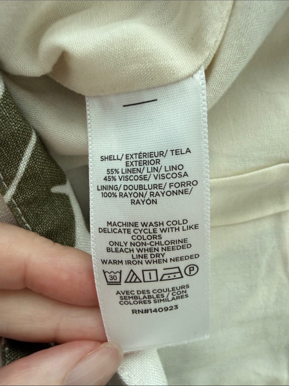 LOFT Olive and White Botanical Tie-Wrap Mini Skirt - Picture 5 of 5